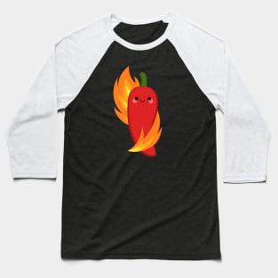 Red chili peppers and fire Baseball T-Shirt